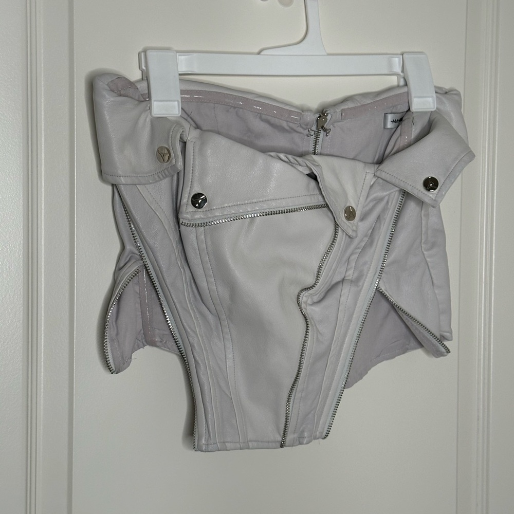 Vegan Leather biker corset